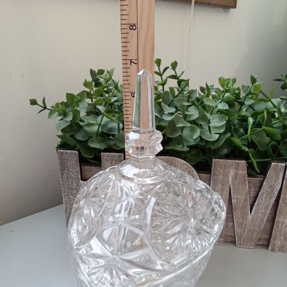 Vtg. Bleikristall Anna Hutte Footed 24% Lead Crystal‎ Covered Candy Dish Germany - Picture 9 of 11